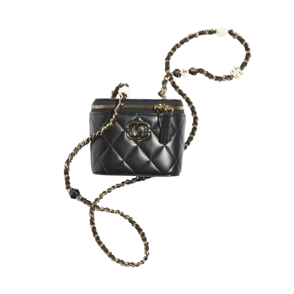 AP3230-B10183-94305 Chanel Clutch with Chain Lambskin Resin & Gold Black - 대표 이미지 #1