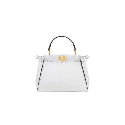 Fendi Peekaboo Mini Selleria Bag White