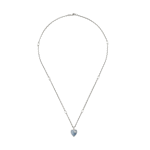 Gucci Heart Necklace With Interlocking G Silver