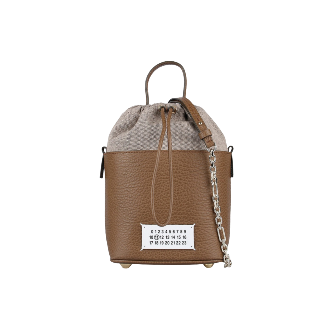 S61WG0035P4348T2160 Maison Margiela 5AC Bucket Bag Brown - 대표 이미지 #1