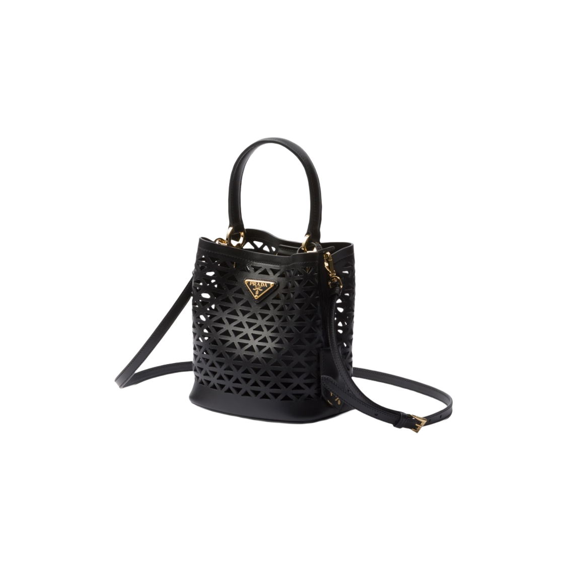 프라다 컷아웃 모티프 파니에 레더 미니백 블랙 | Prada | KREAM