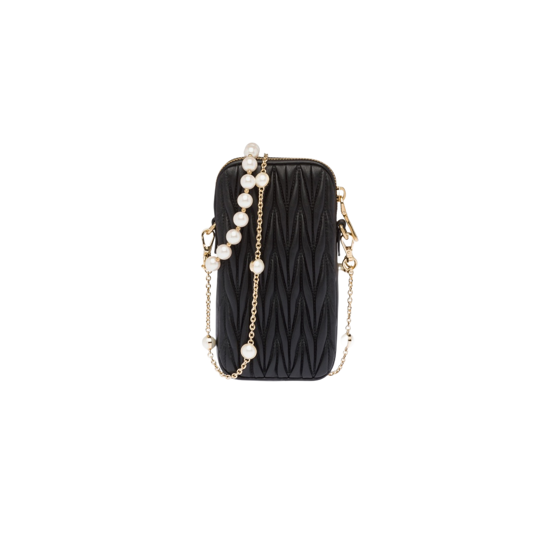 5BP070-2F3M-F0002 Miu Miu Matelasse Nappa Leather Mini Bag Black - #3