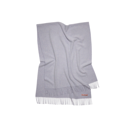 Acne Studios Wool Fringe Scarf Powder Blue Melange