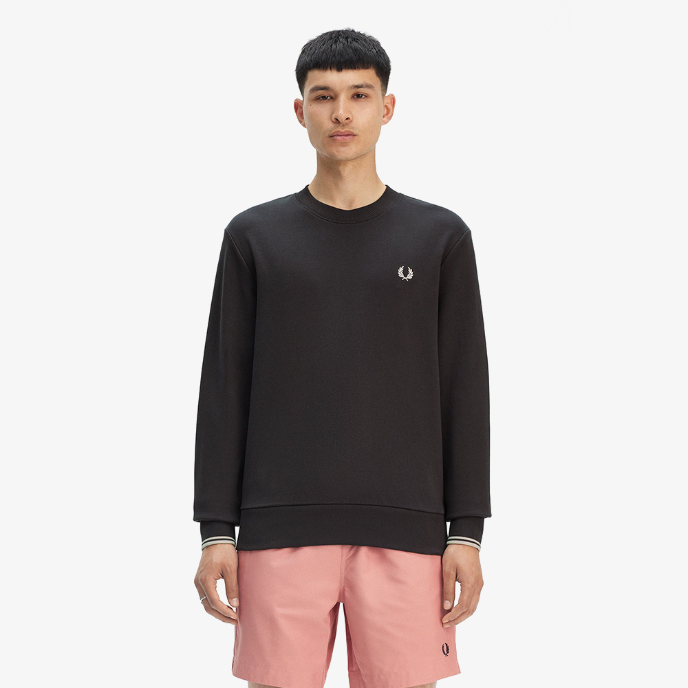 프레드페리 크루넥 스웻셔츠 앵커그레이/오트밀(Fred Perry Crew Neck Sweatshirt Anchor Grey/Oatmeal) - 2
