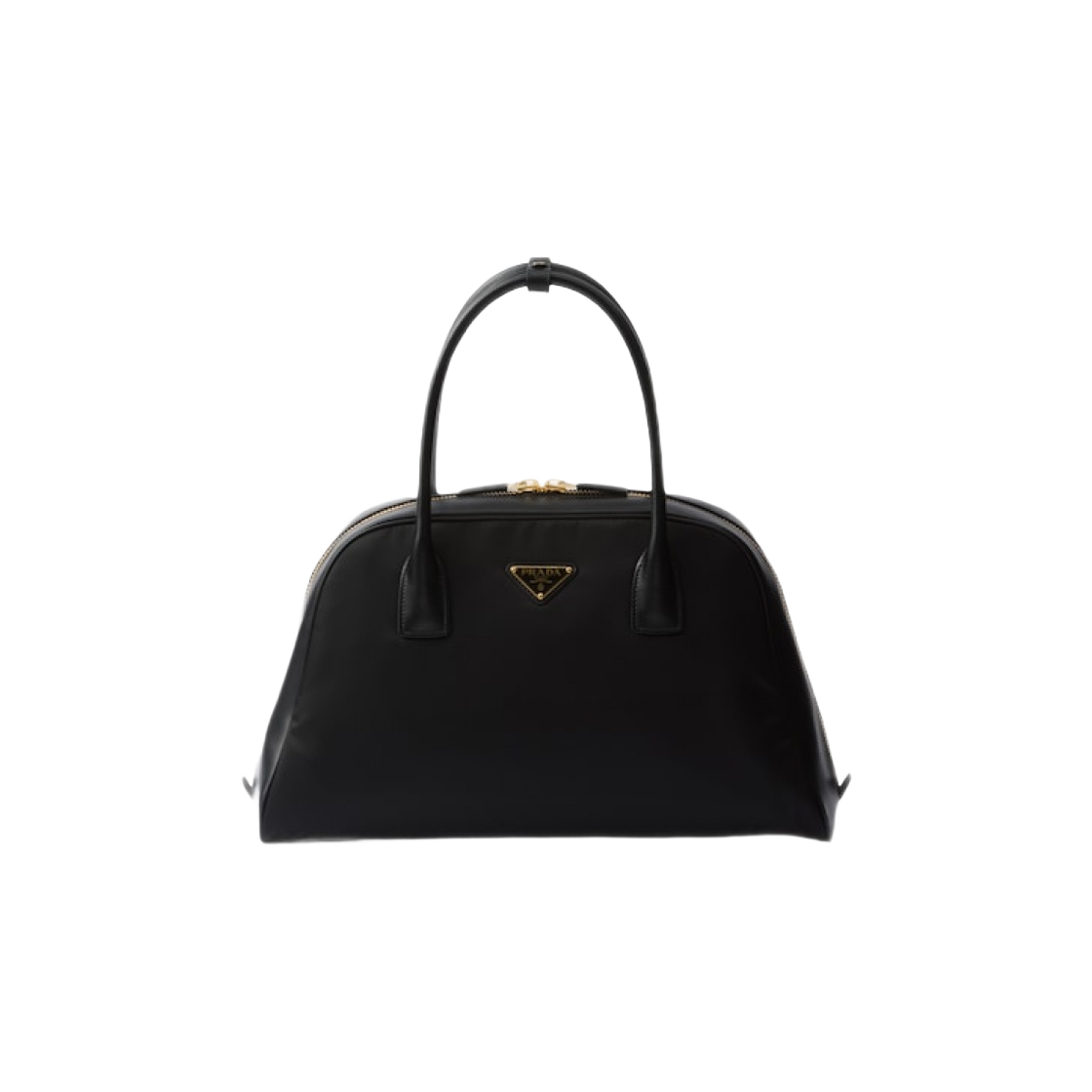 1BB119-2C02-F0002 Prada Large Re-Nylon And Leather Top-Handle Bag Black
