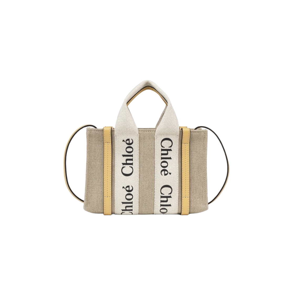 CHC22AP237I26746 Chloe Woody Mini Tote Bag Honey Gold - 대표 이미지 #1