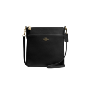 Coach Kitt Messenger Crossbody Bag Crossgrain Leather Black