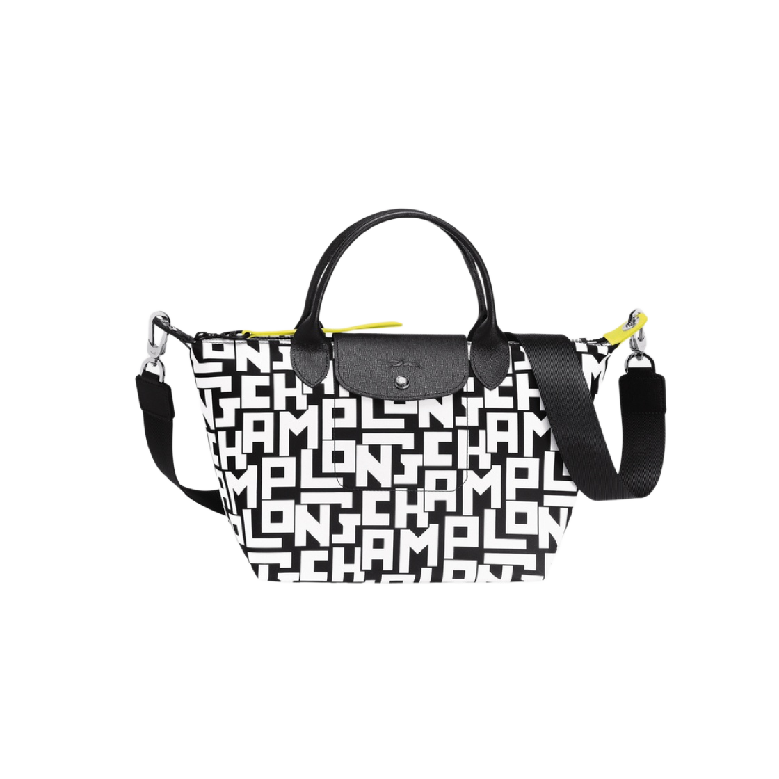 L1512412067 Longchamp Le Pliage LGP Handbag S Black White - 대표 이미지 #1