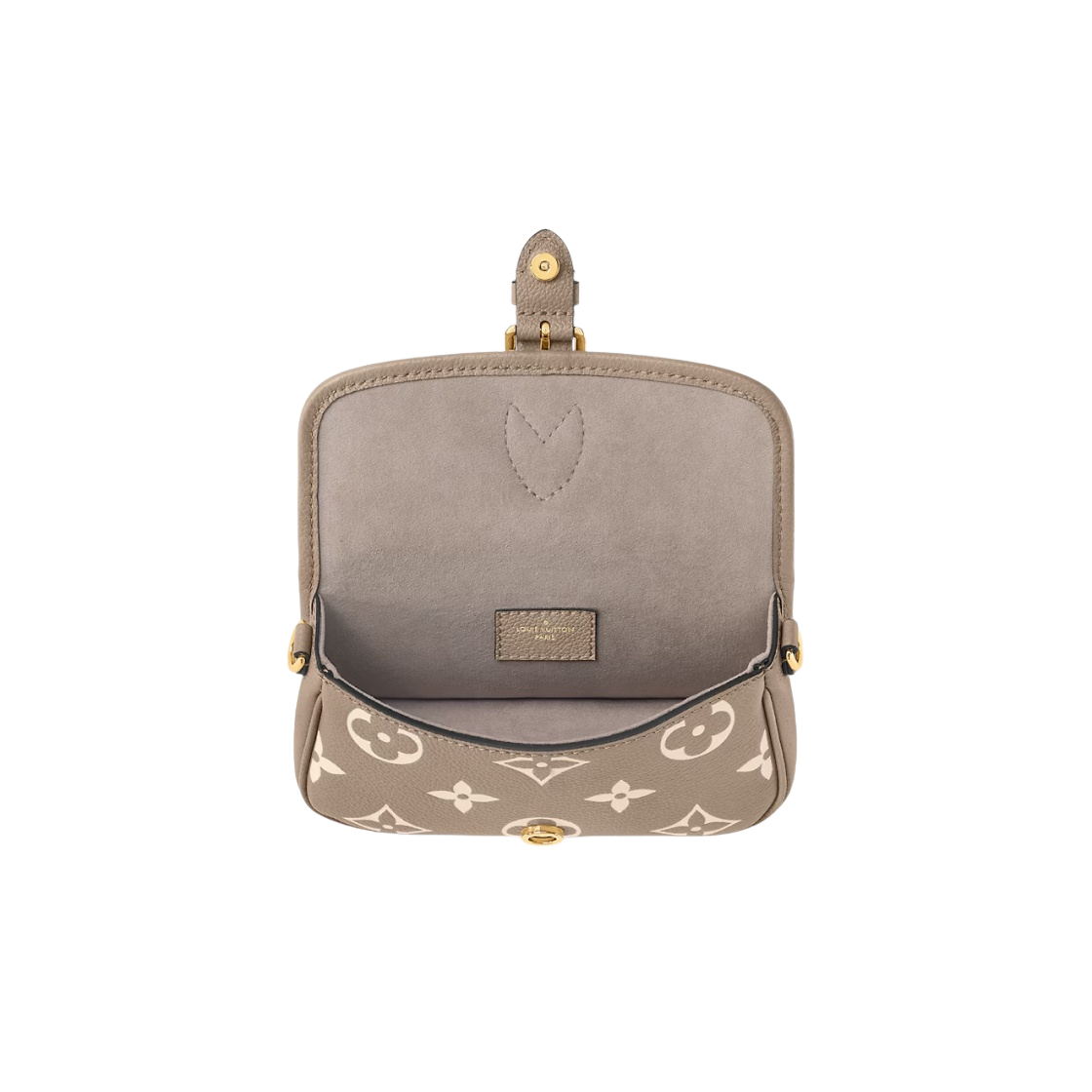 M83300 Louis Vuitton Nano Diane Bicolor Monogram Empreinte Leather Tourterelle Beige - #3