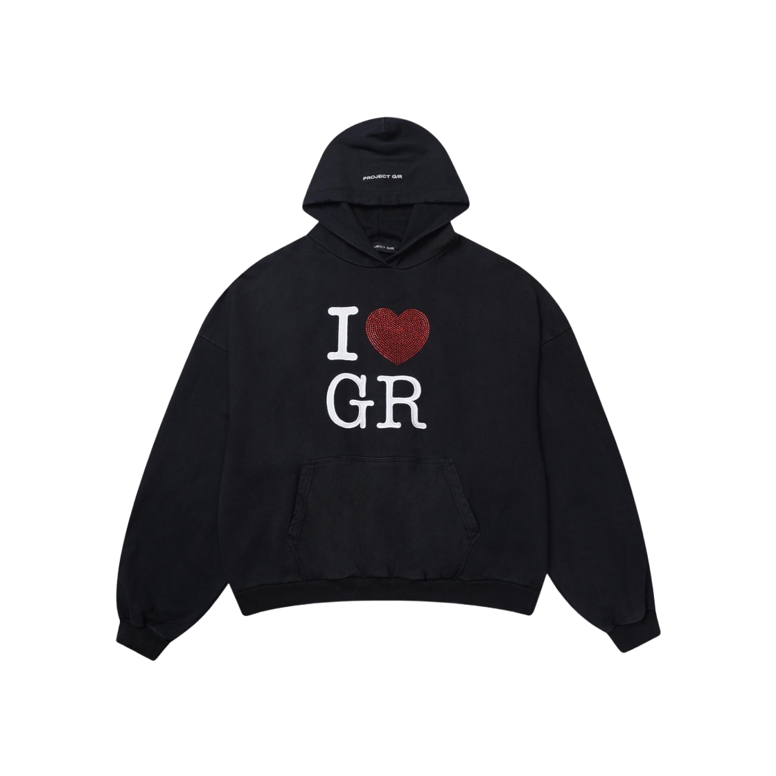 프로젝트 G/R 아이 러브 GR 후드 블랙 - 하우스 오브 GR 한정