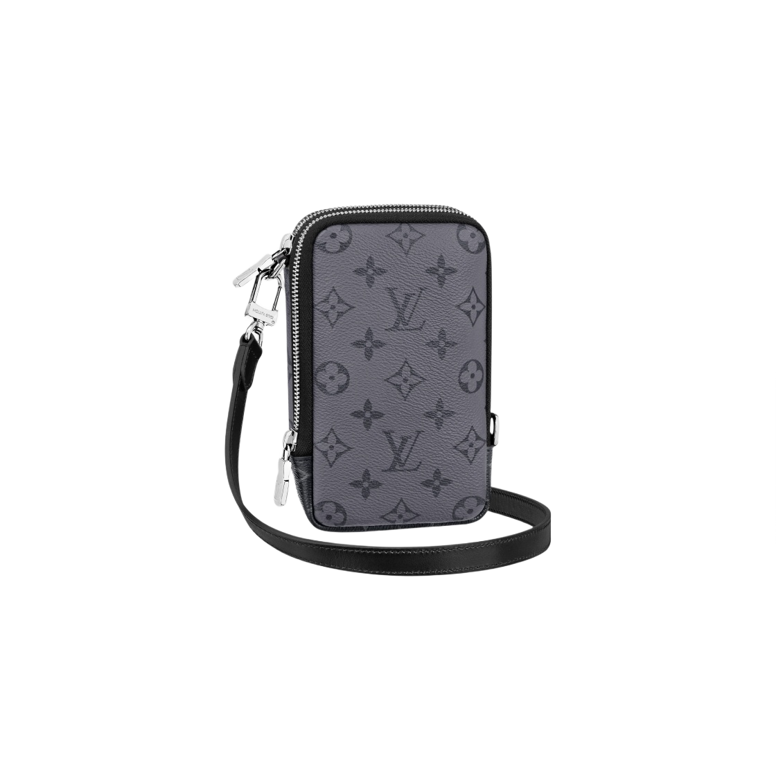 M69534 Louis Vuitton Double Phone Pouch Monogram Eclipse and Monogram Eclipse Reverse - 대표 이미지 #1
