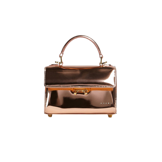 Marni Mirrored Leather Relativity Mini Bag Light Pink
