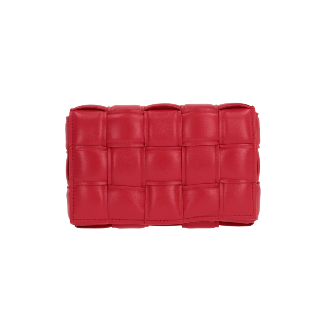717506VCQR16572 Bottega Veneta Small Padded Leather Cassette Redstone - 대표 이미지 #1