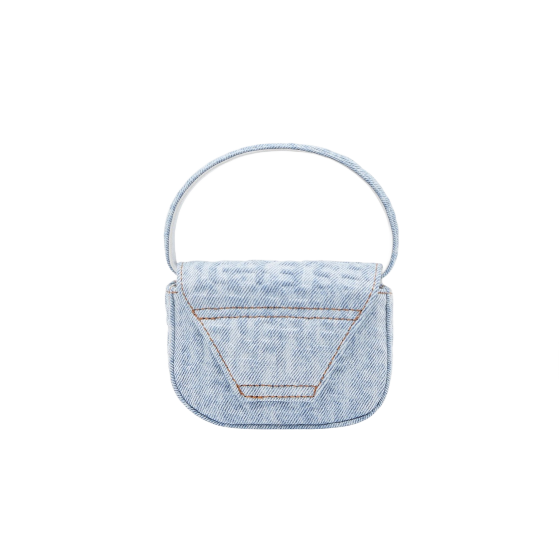 디젤 1DR Xs 숄더백 모노그램 데님 라이트 블루(Diesel 1DR Xs Shoulder Bag in Monogram Denim Light Blue) - 3