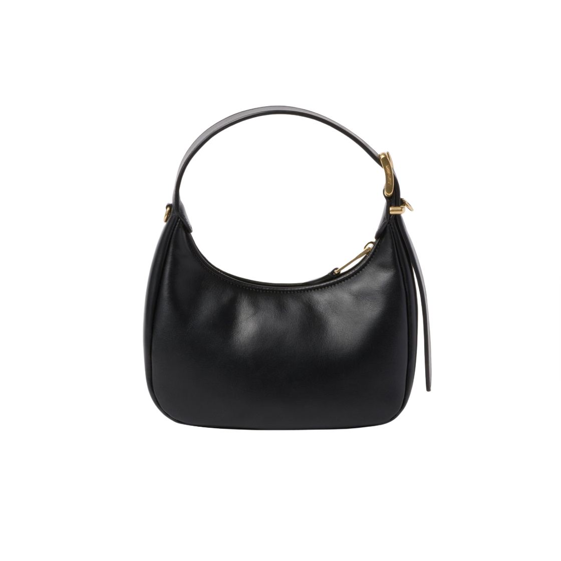 미우 미우 레더 호보백 블랙(Miu Miu Leather Hobo Bag Black) - 2