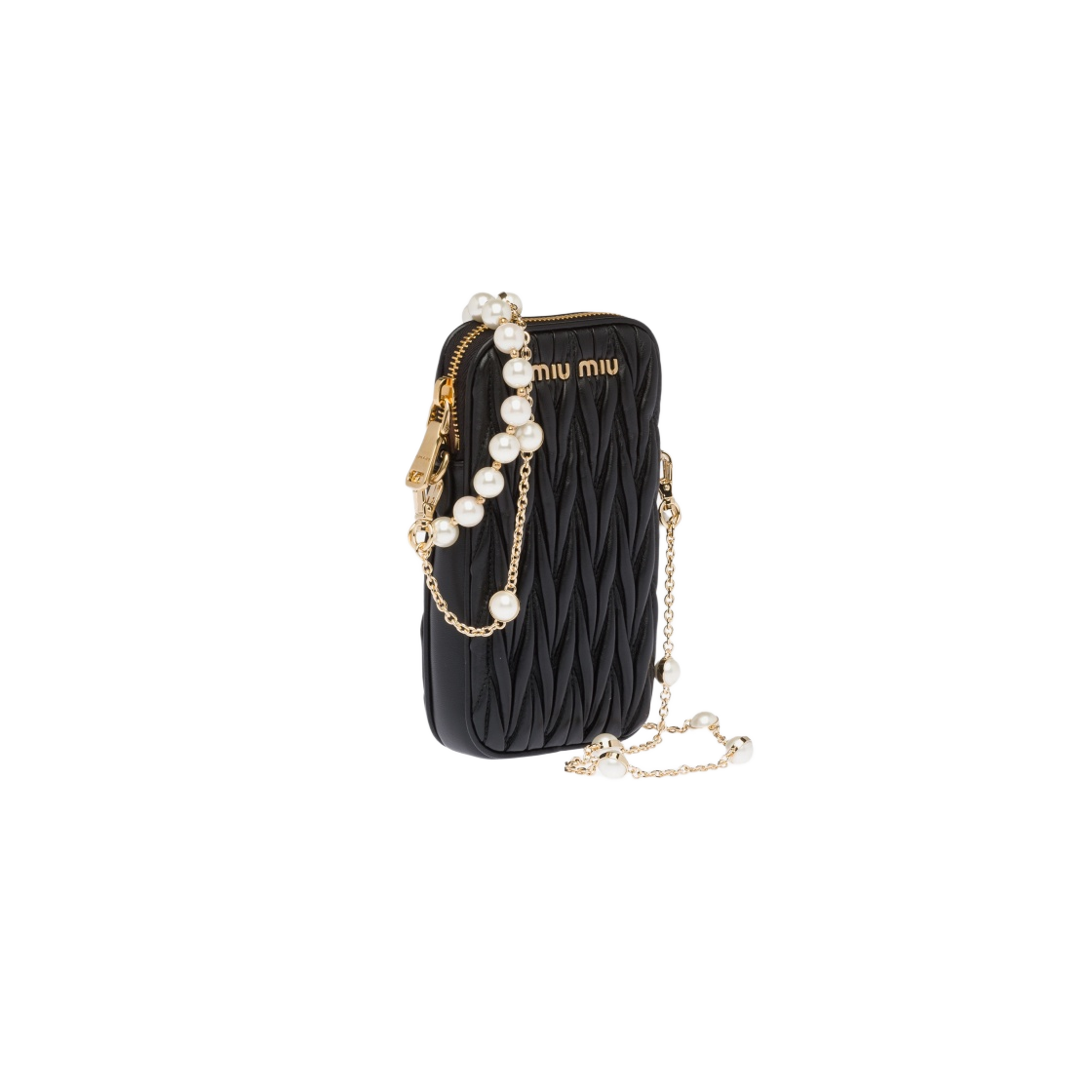 5BP070-2F3M-F0002 Miu Miu Matelasse Nappa Leather Mini Bag Black - #2