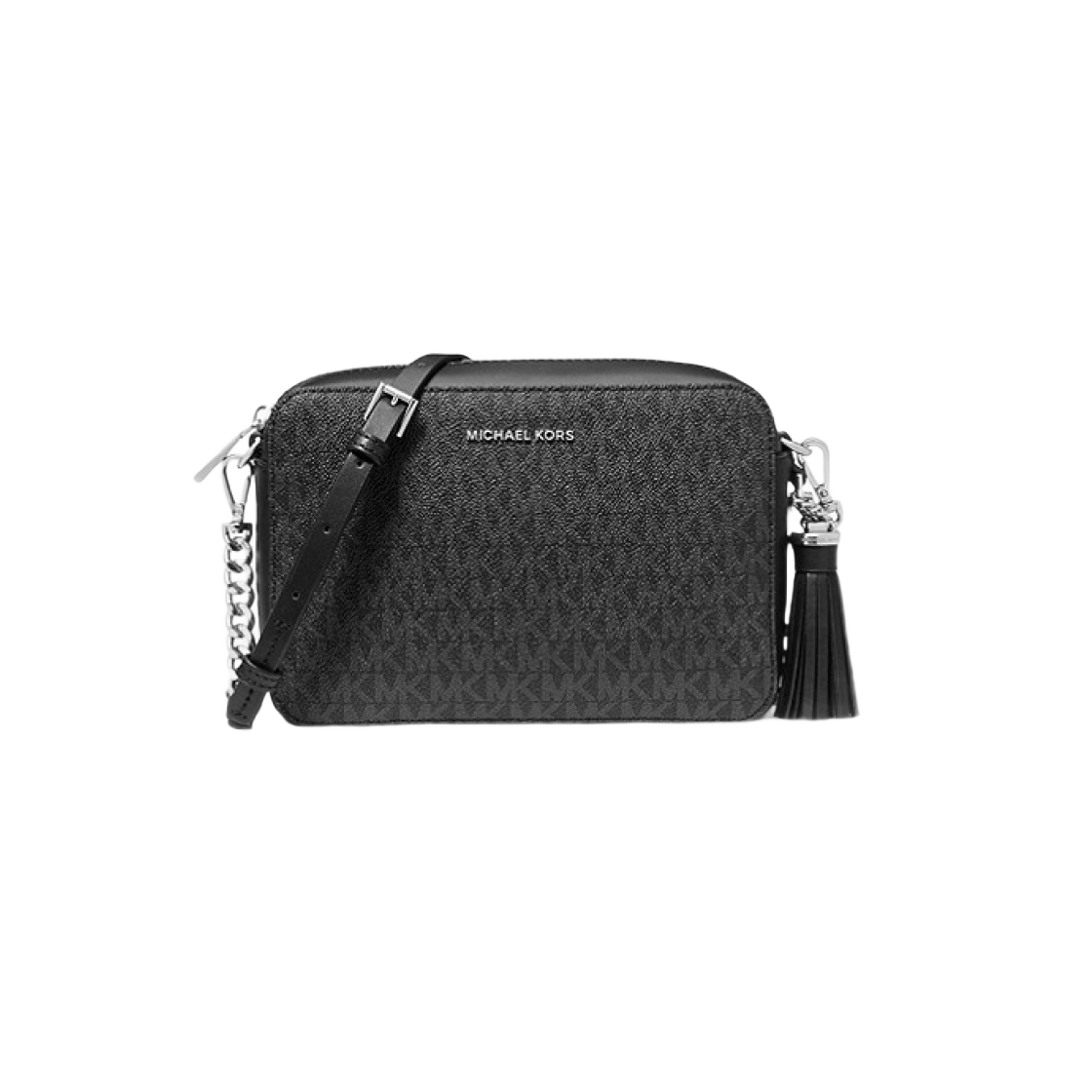 32T9SF5M2B001 Michael Kors Ginny Medium Logo Crossbody Bag Black - 대표 이미지 #1