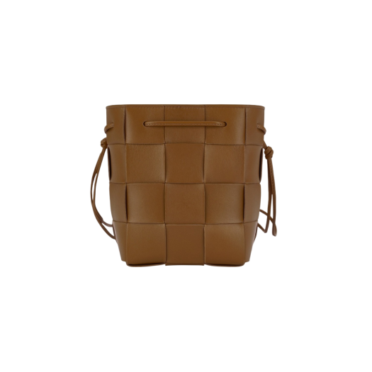 Bottega Veneta Small Leather Cassette Bucket Bag Camel