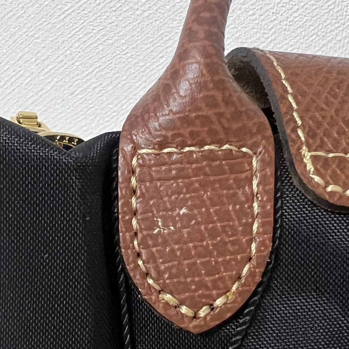 Longchamp Le Pliage Original Handle Pouch Black 착용 스타일 - 1