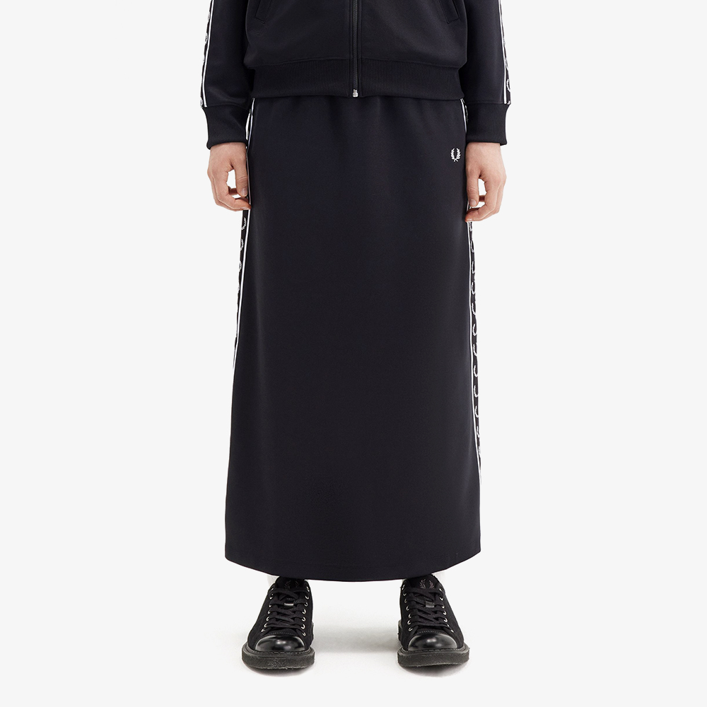 프레드페리 우먼 테잎 트랙 스커트 블랙(Fred Perry Womens Taped Track Skirt Black) - 2