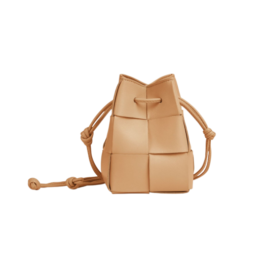 Bottega Veneta Mini Cassette Bucket Bag Almond