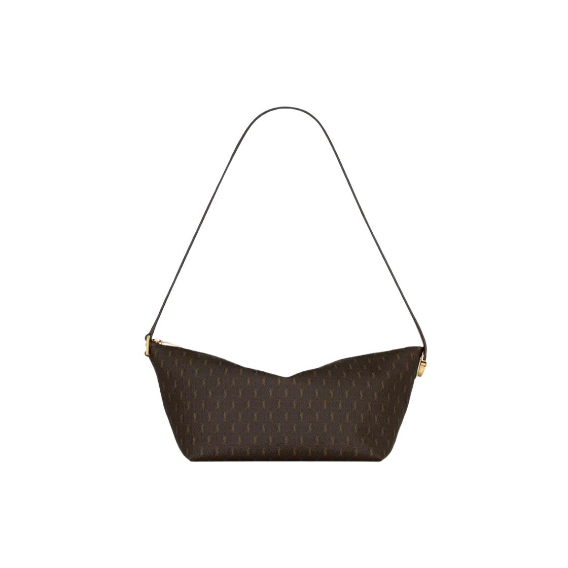 667490-FABLK-2166 Saint Laurent Le Monogram Crossbody Bag in Monogram Canvas and Smooth Leather Chestnut