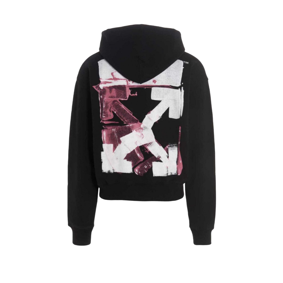 OMBB037F21FLE0151032 Off-White Acrylic Arrow Hoodie Black - 대표 이미지 #1