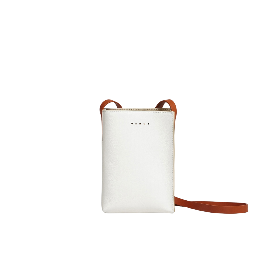 SBMP0084U0-P2644-ZO301 Marni Museo Soft Nano Bag in Leather Lilywhite Cloud - 대표 이미지 #1
