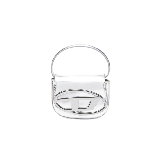 디젤 1DR 미니백 인 미러드 레더 실버