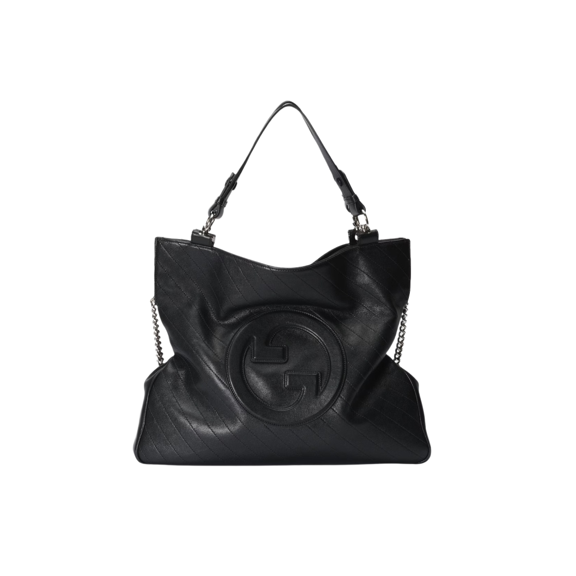 구찌 블론디 미디움 토트백 블랙 레더