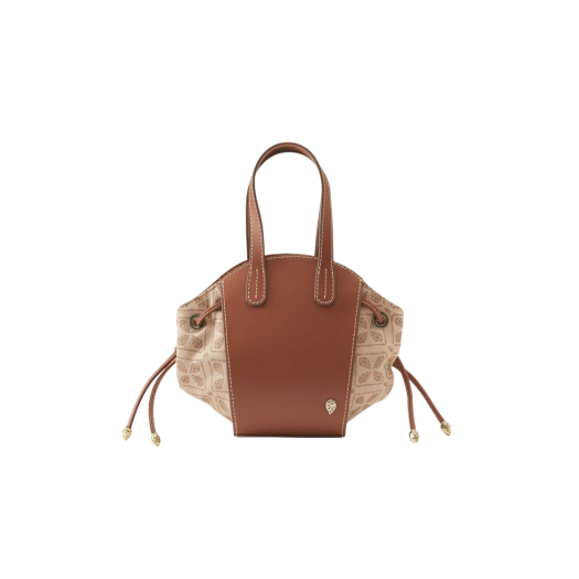 Helen Kaminski Piaf Tote Mini Jacquard Latte Cuoio