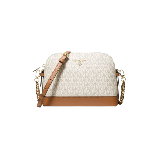 Michael Kors Large Logo Dome Crossbody Bag Vanilla White