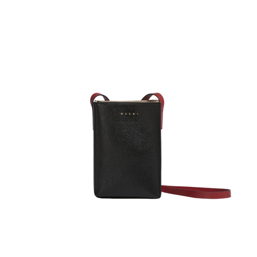 Marni Museo Soft Nano Bag in Leather Black Mercury