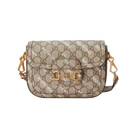 Gucci x Balenciaga The Hacker Project Gucci Horsebit 1955 Mini Handbag Beige Ebony