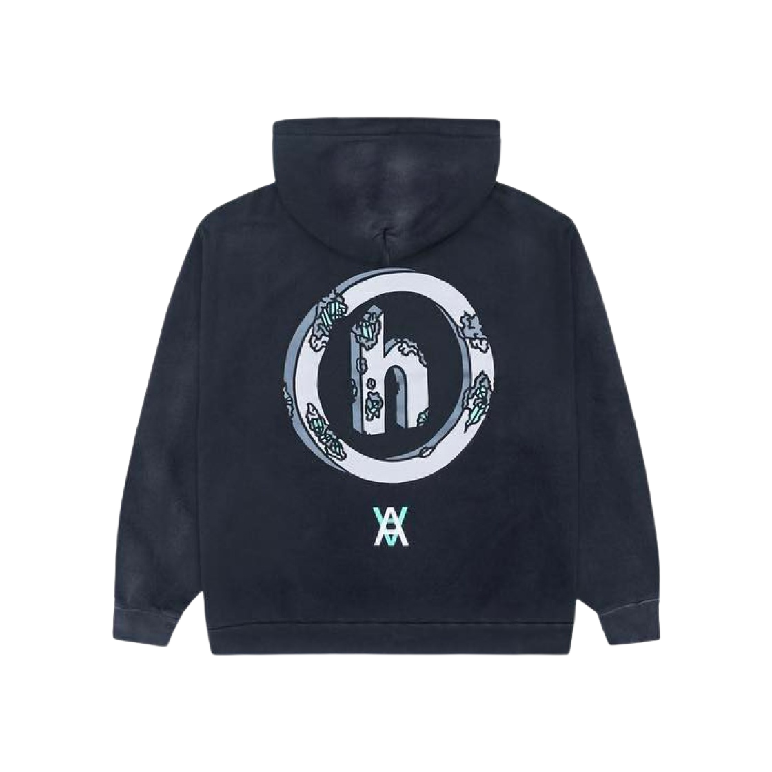 HIDDEN ERODED H ロゴ フーディ ヴィンテージ ウォッシュ