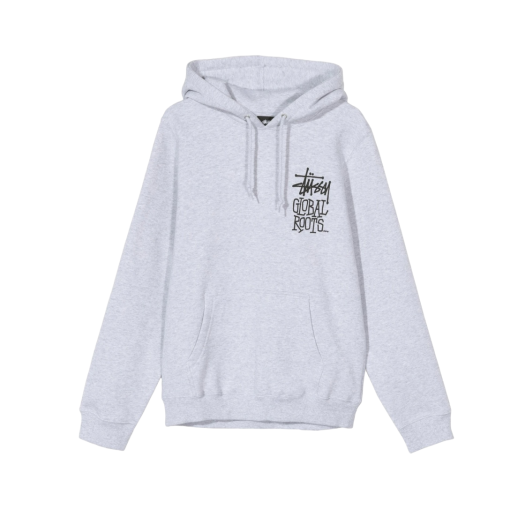 (W) Stussy Global Roots Hood Ash Heather