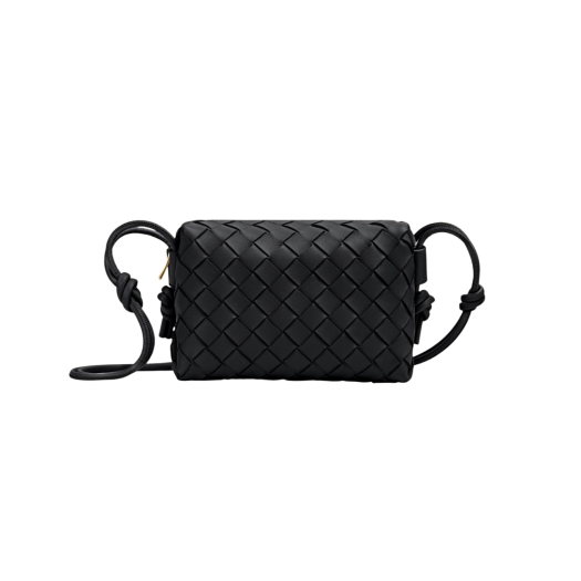 Bottega Veneta Mini Leather Loop Bag Black