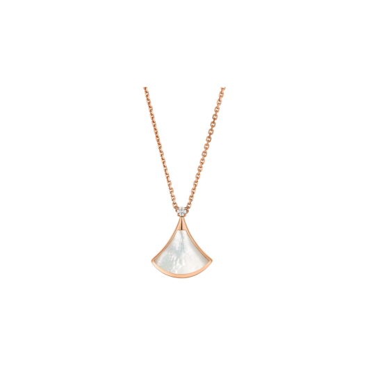 Bulgari Divas Dream Necklace Rose Gold Mother of Pearl Diamond