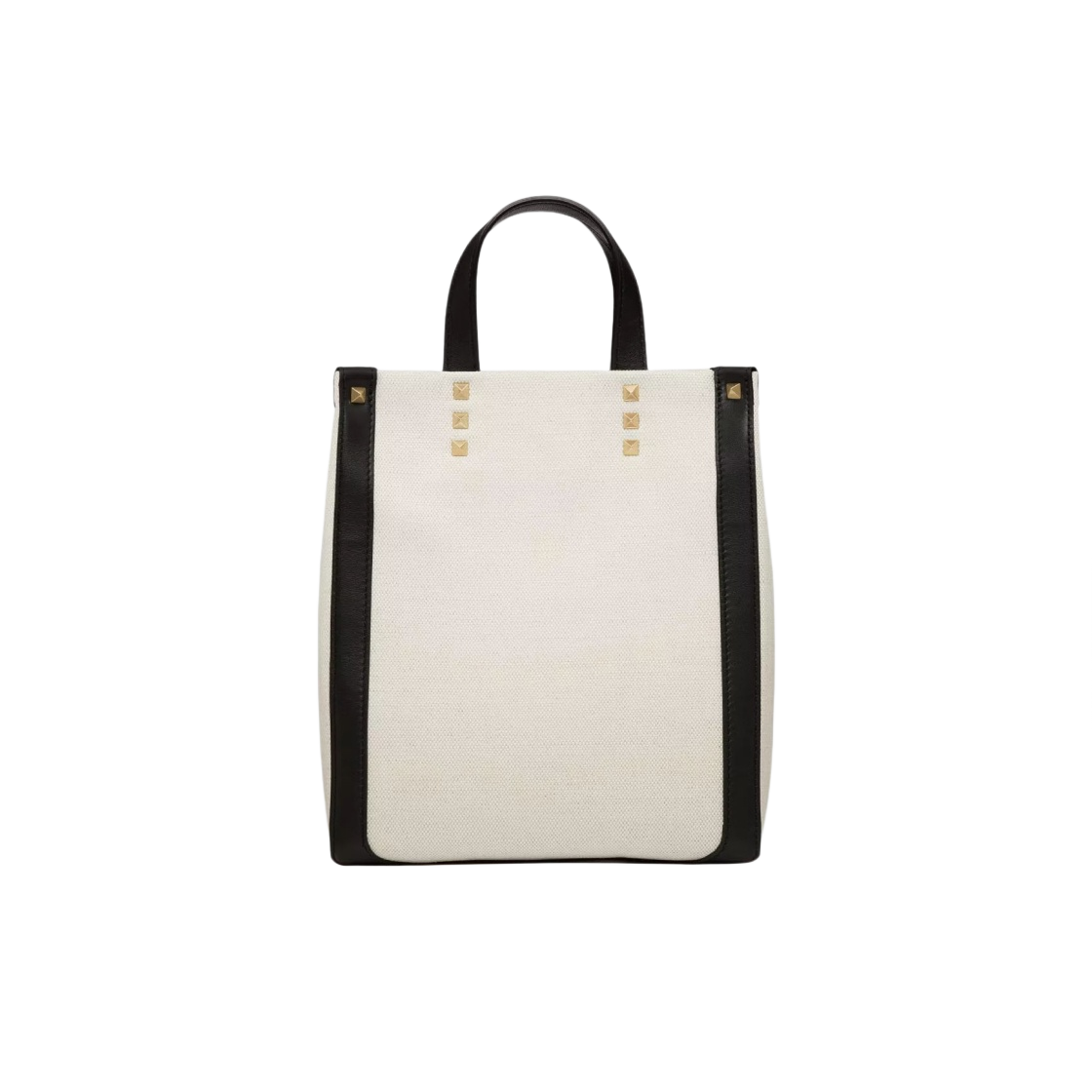 발렌티노 VLTN 캔버스 미니 토트백 내츄럴 블랙(Valentino VLTN Canvas Mini Tote Bag Natural Black) - 3