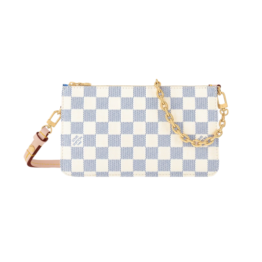 Louis Vuitton Lexington Pouch Damier Vernis Celeste Blue