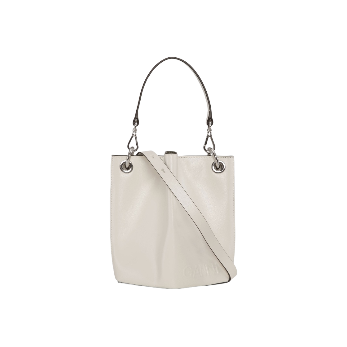 가니 스몰 다이아몬드 버킷백 에그렛(Ganni Small Diamond Bucket Bag Egret) - 1