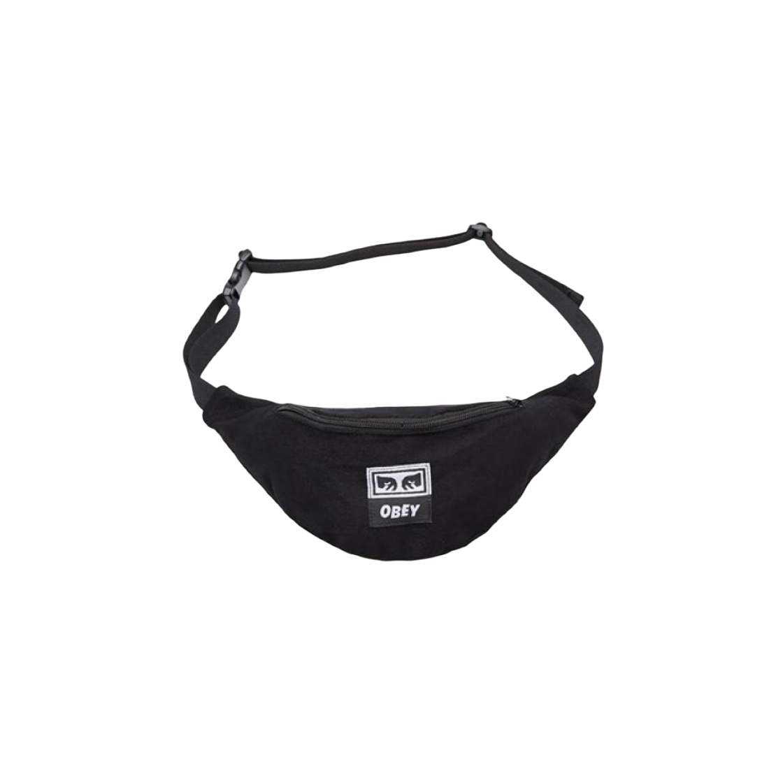 100010098 Obey Waisted Hip Bag Black Twill