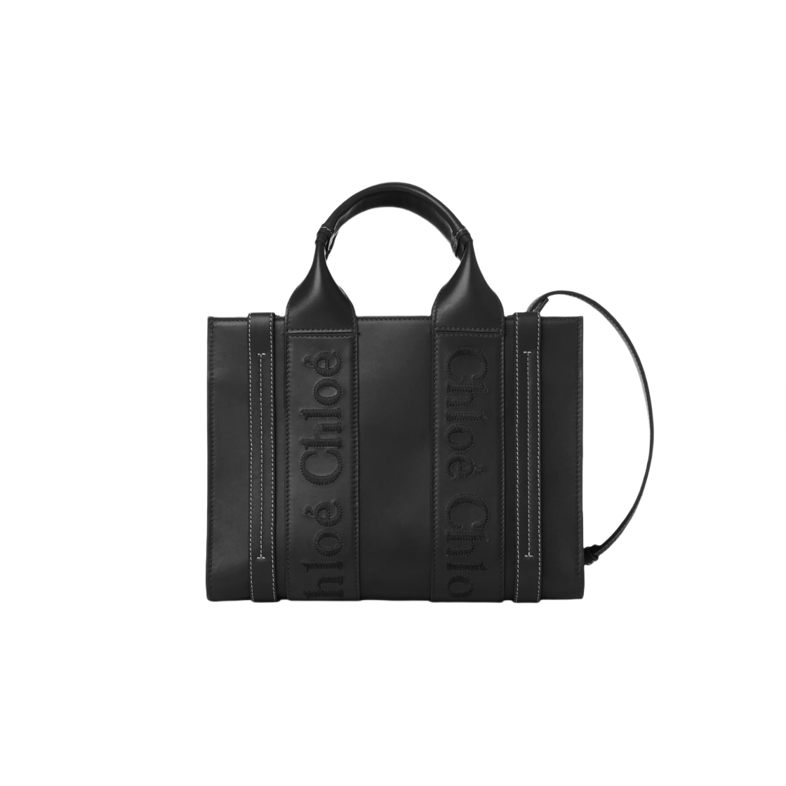 CHC23US397I60001 Chloe Small Woody Tote Bag Black