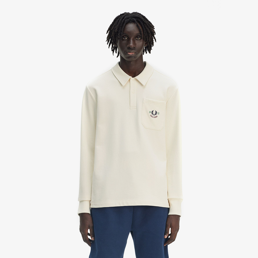 프레드페리 클럽하우스 엠브로이더드 챔피언 칼라 스웻셔츠 에크루(Fred Perry Clubhouse Embroidered Champion Collared Sweatshirt Ecru) - 2