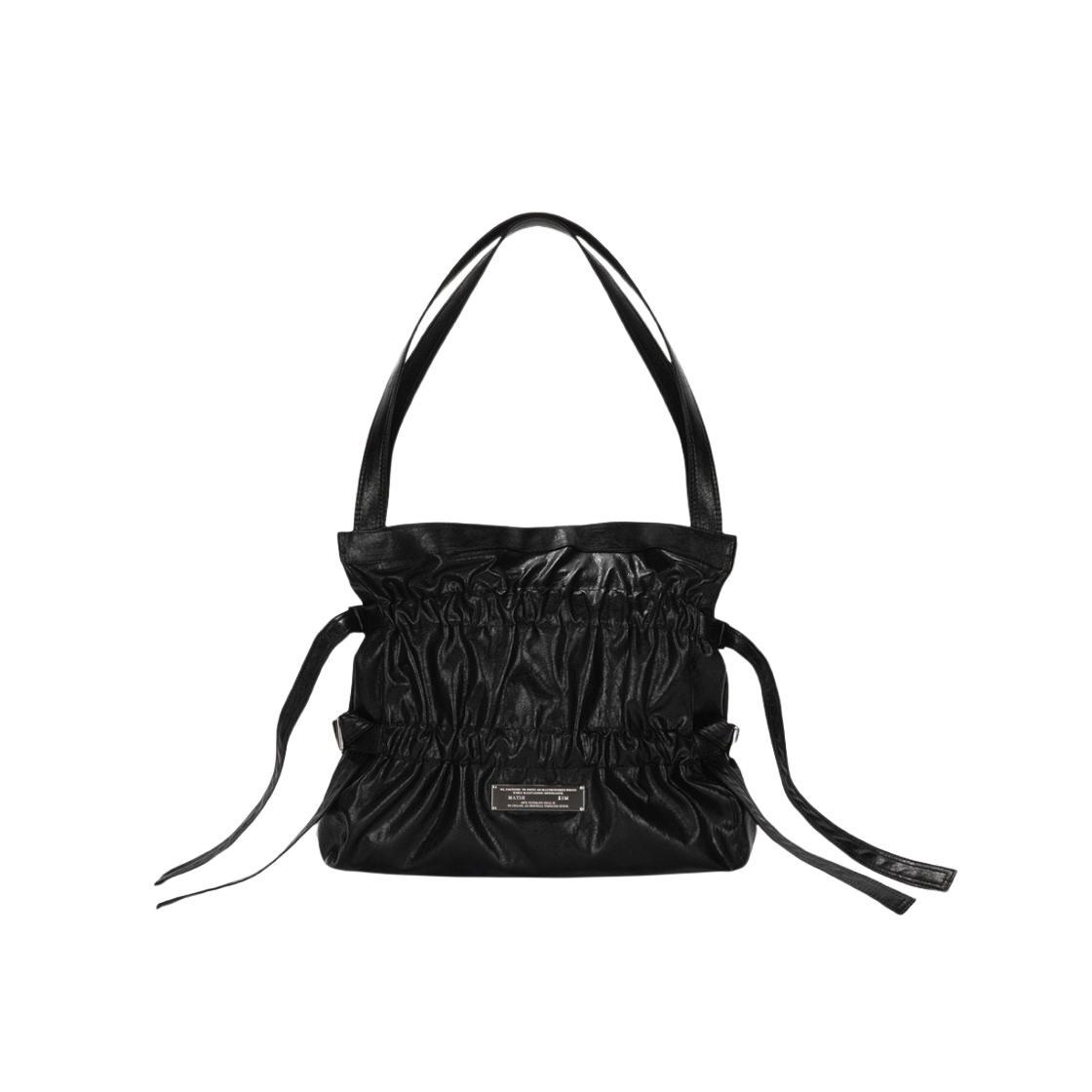 - Matin Kim Faux Leather Seashell Bag Black - 대표 이미지 #1