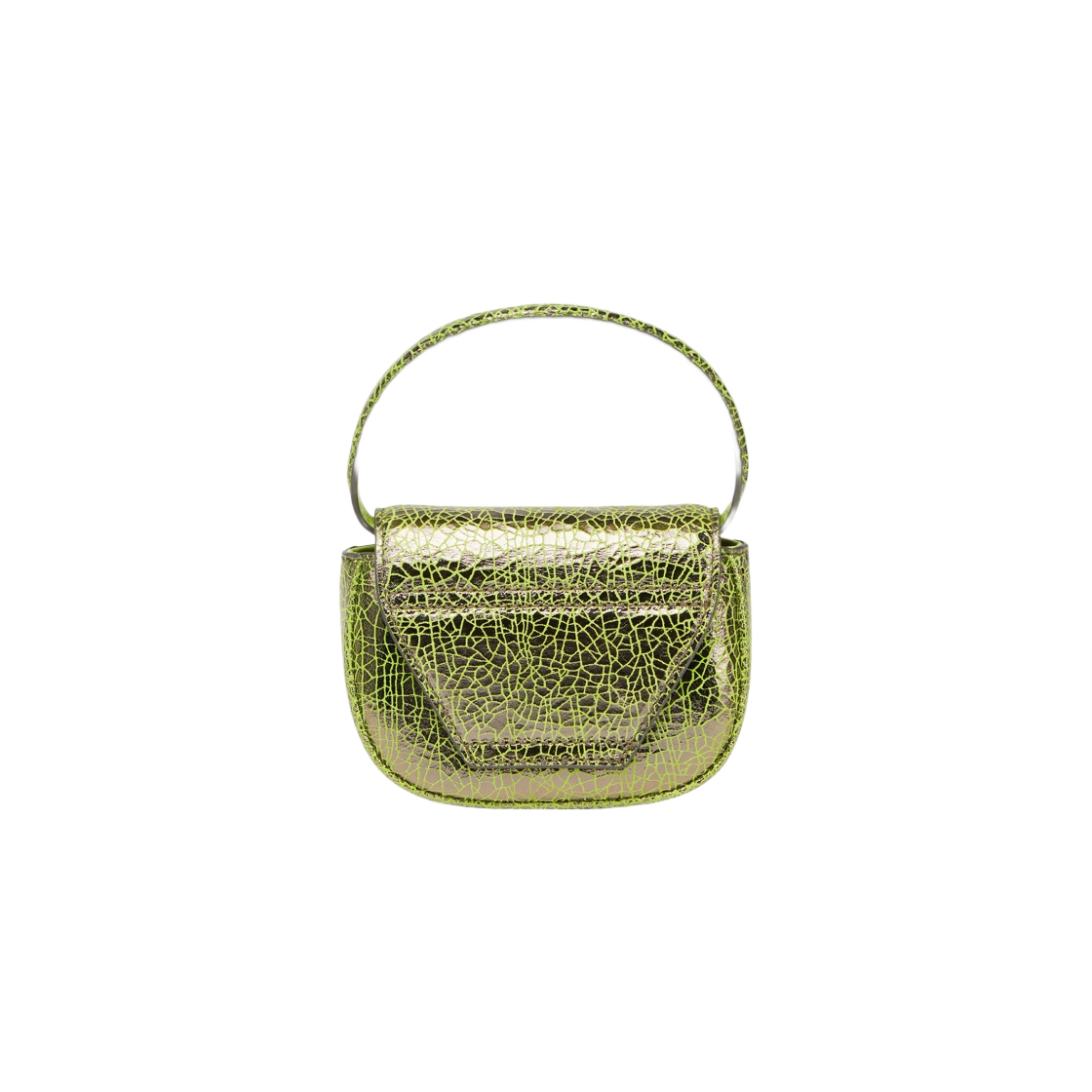 디젤 1DR 미니백 인 크랙 레더 그린(Diesel 1DR Mini Bag in Cracked Leather Green) - 3