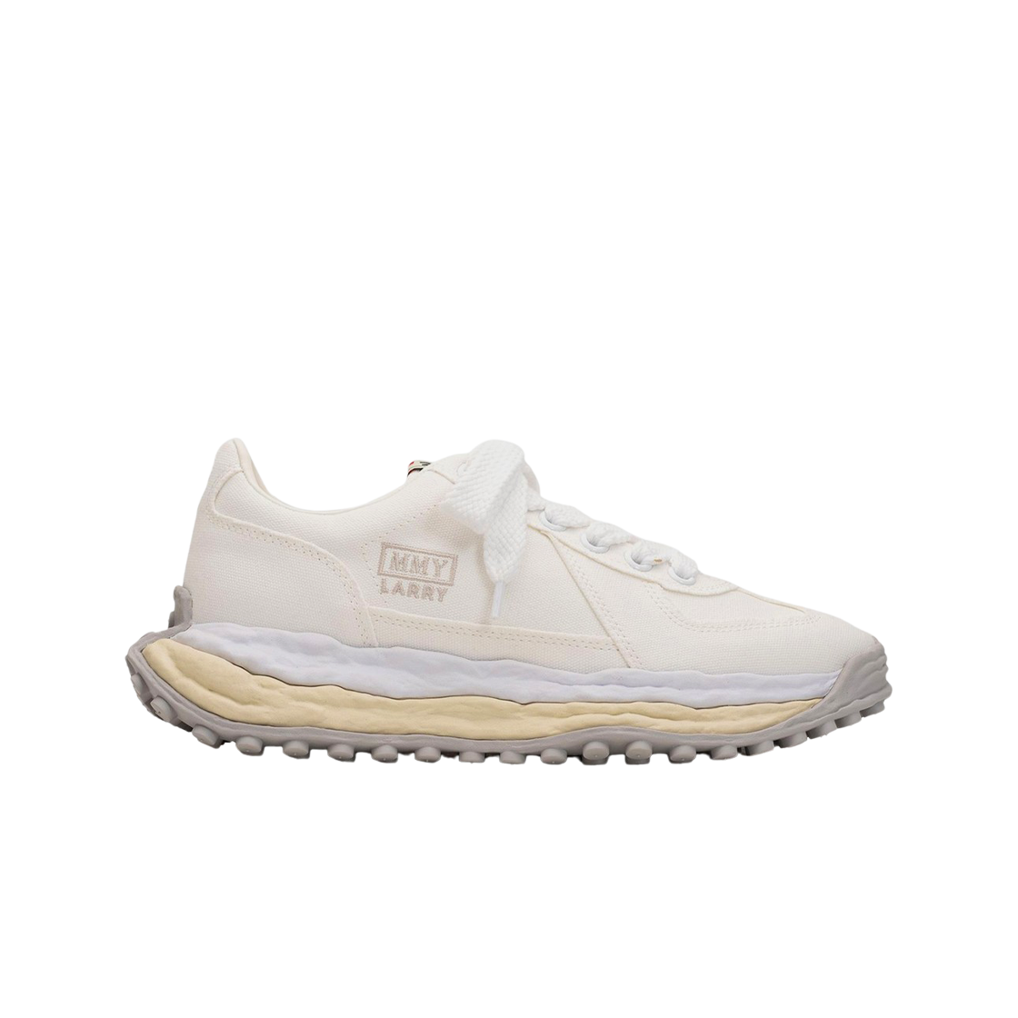 메종 미하라 야스히로 래리 OG 솔 캔버스 로우탑 스니커즈 화이트(Maison Mihara Yasuhiro Larry OG Sole Canvas Low-top Sneakers White)