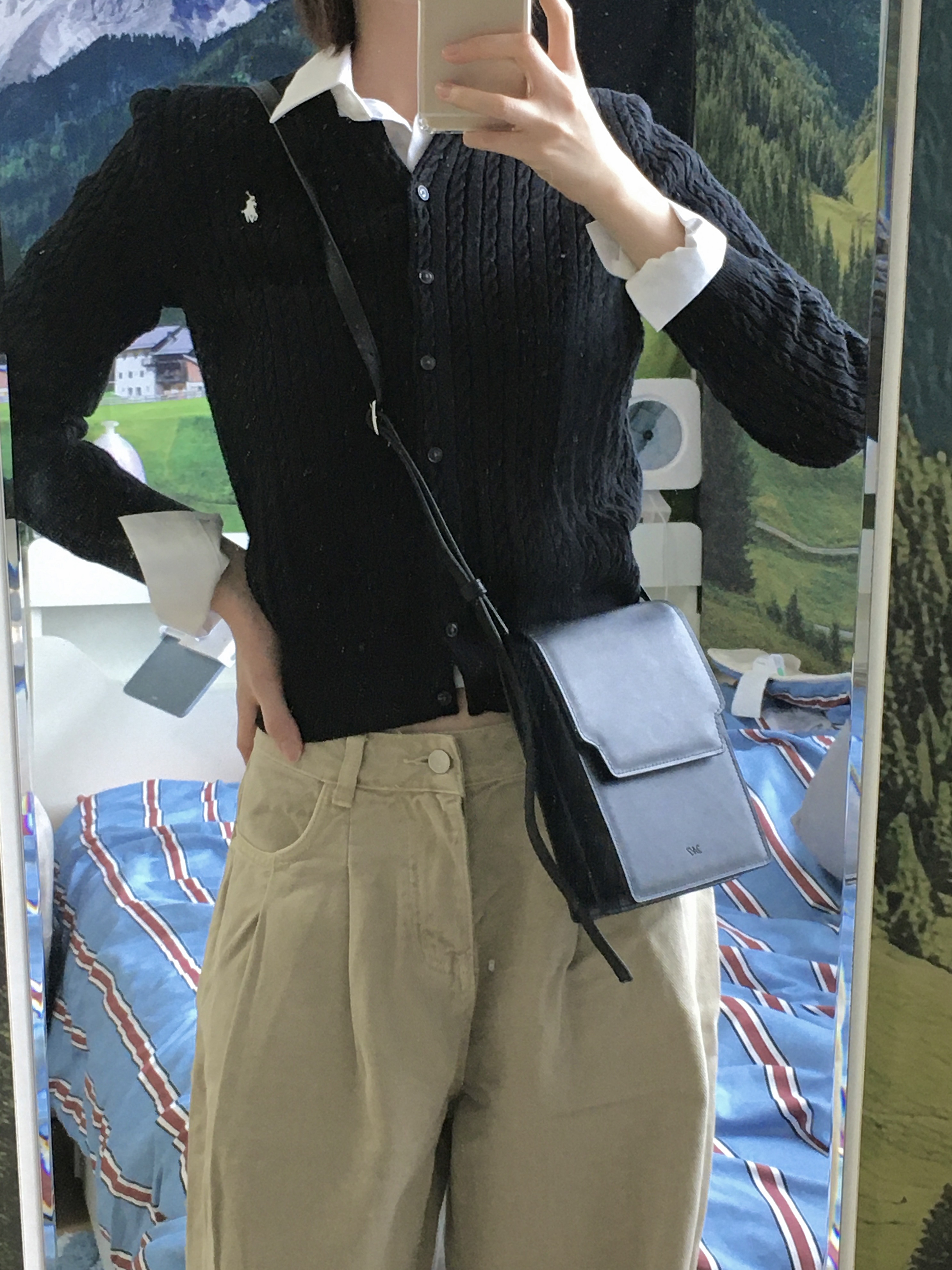 [30% 적립] Polo Ralph Lauren Children Mini Cable Cotton Cardigan Hunter Navy 착용 스타일