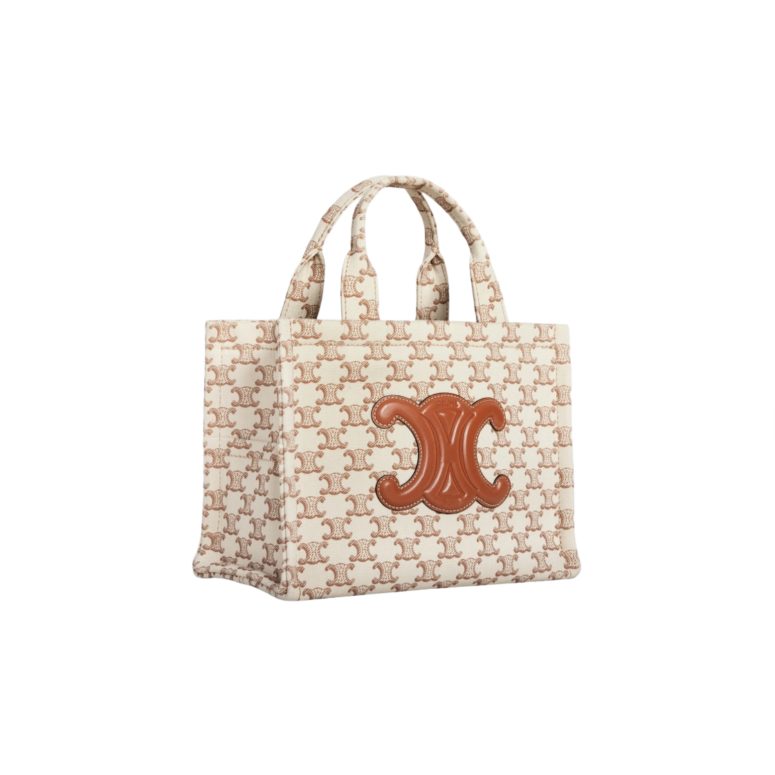 셀린느 트리옹프 캔버스 프린트 카프스킨 텍스타일 타이스 스몰 카바스 화이트(Celine Small Cabas Thais in Textile with Triomphe Canvas Print and Calfskin White) - 2
