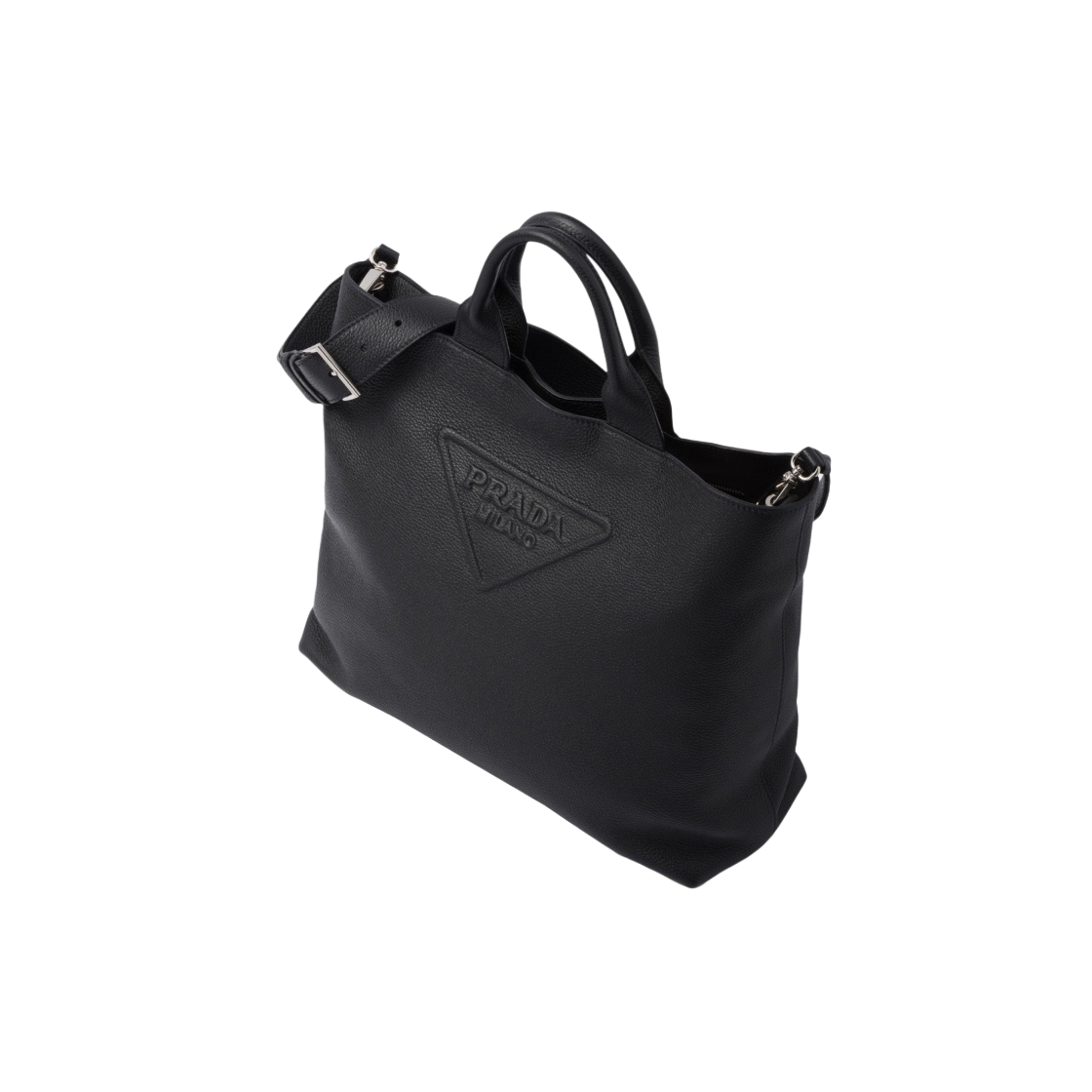 프라다 레더 토트백 블랙(Prada Leather Tote Bag Black) - 3